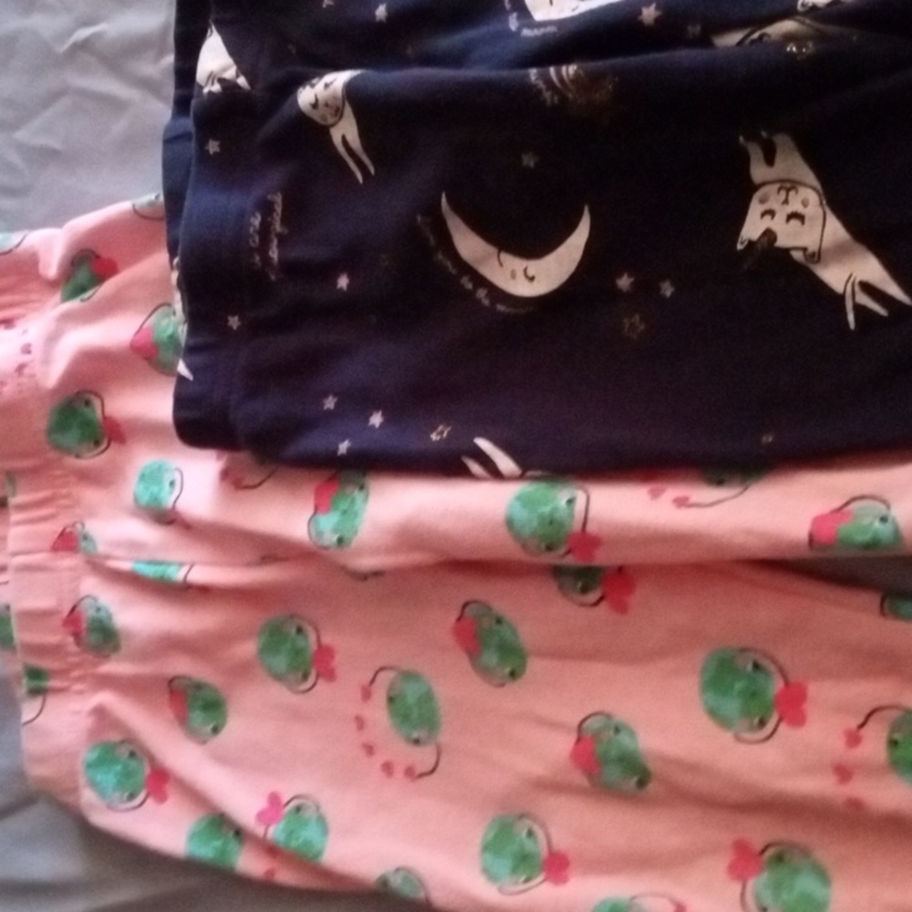 Baby Girls 12 Months Pajama Pants Lot of 2 by Carter's & Children's Place